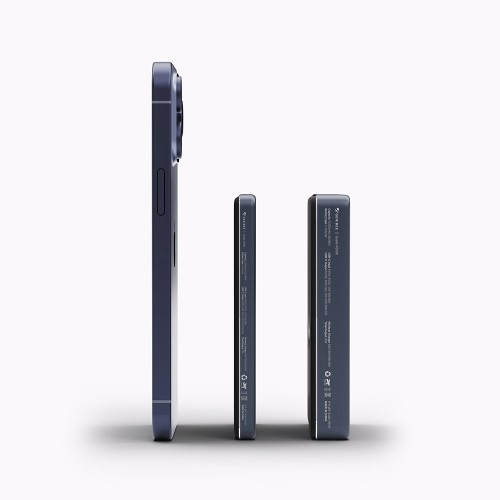 지니비 포켓비 초슬림 맥세이프 보조배터리, 고속 무선충전 휴대용 10000mAh, 실버