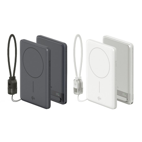 Qi2 15W 맥세이프 초슬림 고속 보조배터리 5000mAh QB510 그레이