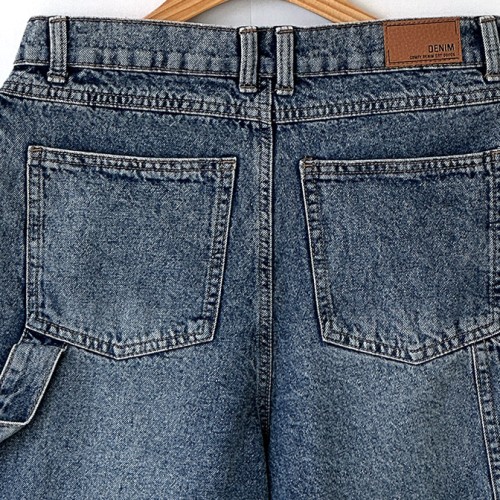 남자청반바지 데님팬츠 버뮤다청반바지 와이드핏 여름 카펜터진