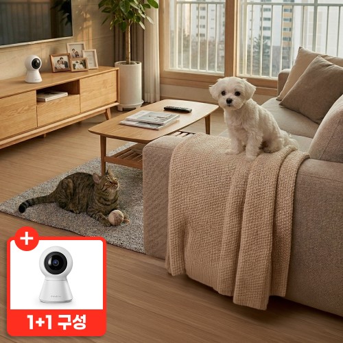 [1+1] 파인뷰 K90 1+1 베이비캠 홈캠 홈CCTV 500만 화소 QHD