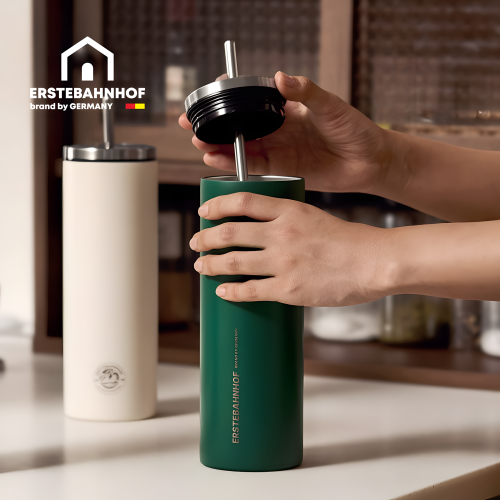리유저블 보온보냉 진공 스테인레스 텀블러 600ml, 크림