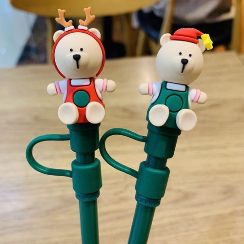 스타벅스 스탠리 빨대 마개 꿀벌 9mm 텀블러 호환 휴대용 실리콘 캡 스벅 커버
