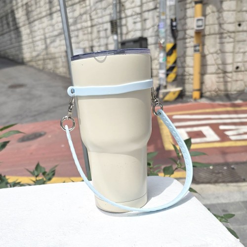 텀블러 스트랩 실리콘 손잡이 핸들 스탠리 스타벅스 호환 텀블러 꾸미기 물병 파우치