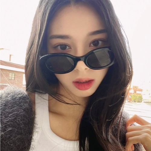UV400nm 자외선차단 선글라스 캣아이 커트코베인 틴트 타원형 뿔테 힙한