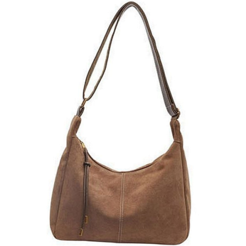 캐주얼 여성 숄더백 데일리 여성 스웨이드 가방 호보 반달