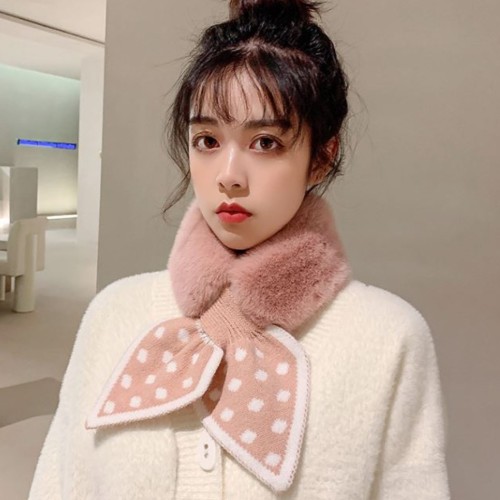 짧은 머플러 숏 목도리 쁘띠 밍크 목도리 페이크 퍼 목도리