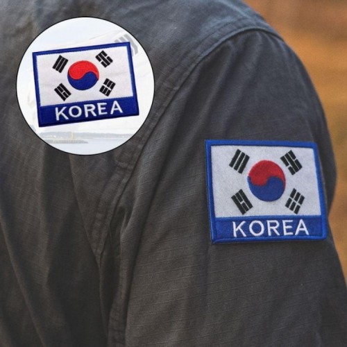 도모아 국기 스티커 와펜 찍찍이 의류부착 국기 패치 의류부착 와펜 옷부착용 패치 국기 한국