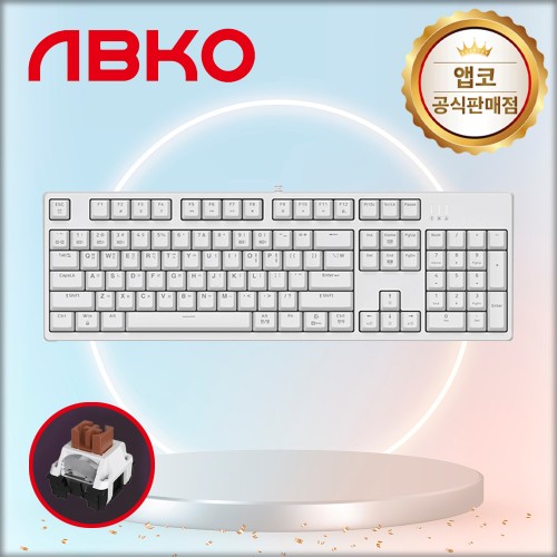 앱코 K660S V2 카일 광축 게이밍 키보드 화이트, 갈축, 40g
