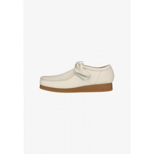 클락스 왈라비에보 레더 스퀘어토 남성 레이스업슈즈 화이트 (관부가세포함가) white leather/white