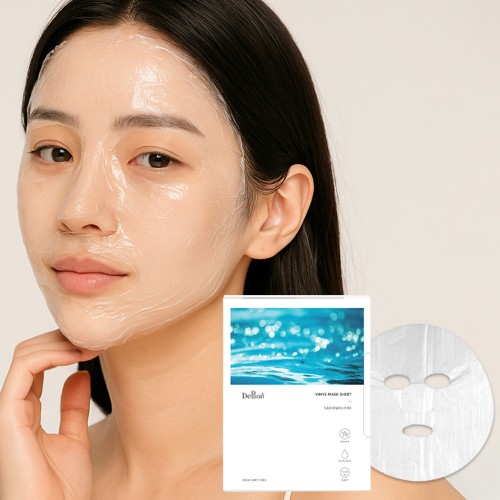 드발리 비닐마스크팩 목주름팩 얼굴 넥 시트 에스테틱 피부과 모델링팩 얼굴비닐팩, 100매입, 2개