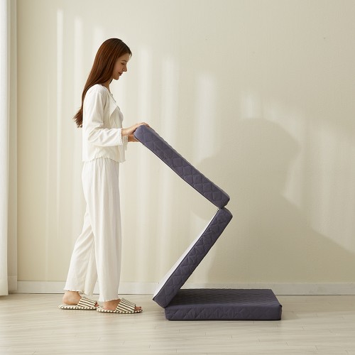 집앤콕 탄탄한 허리에좋은 토퍼매트리스 접이식 침대 바닥 3단 수면매트 MS 15cm