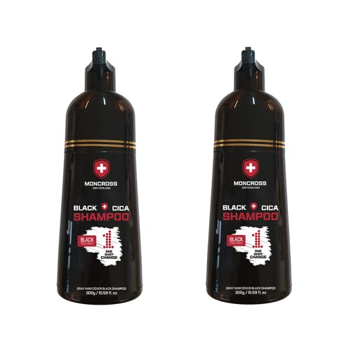 두피자극없는 몽크로스 블랙 CICA(병풀잎수) 염색샴푸 300ml /새치 염색 샴푸