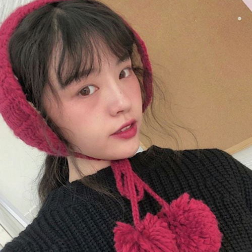 따뜻한 여성 귀도리 목도리형 여성 귀마개 데일리 겨울 패션