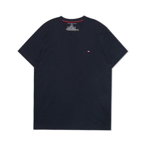 타미힐피거 반팔티셔츠 브이넥 남성 네이비 09T3140-410