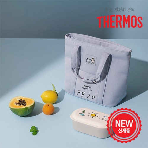 써모스X제로퍼제로 심플 데일리 보냉백 REW-007KC 7L