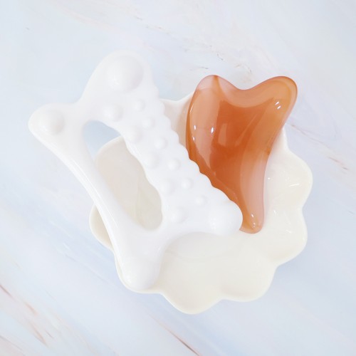 로에드 괄사 마사지 림프 마사지기 두피 바디 승모근 만능+하트 괄사세트