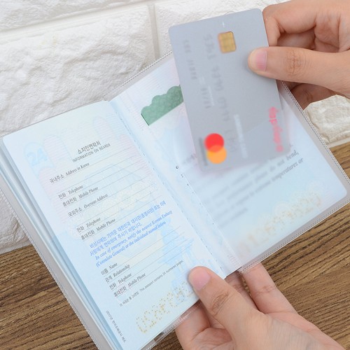 투명 여권케이스 여권 파우치 커버 반투명 케이스