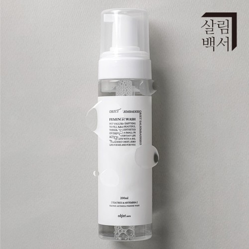 1+1 살림백서 오브제 제로 약산성 여성청결제 200ml 이너 페미닌 워시 Y존