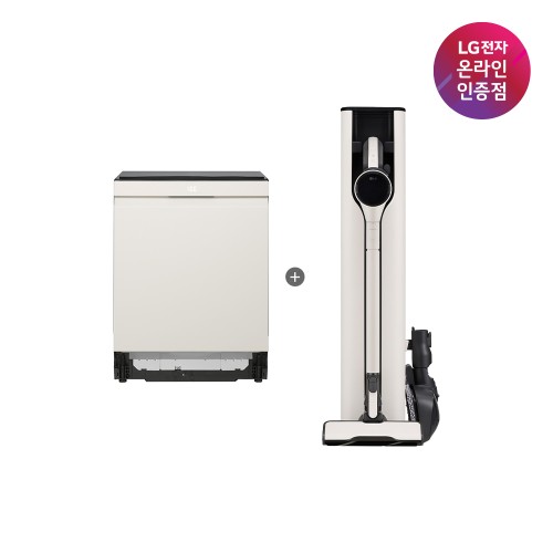 LG 디오스 오브제컬렉션 식기세척기 + LG 코드제로 AI 오브제컬렉션 A9 (DUE6BGL1E + AI927WA)