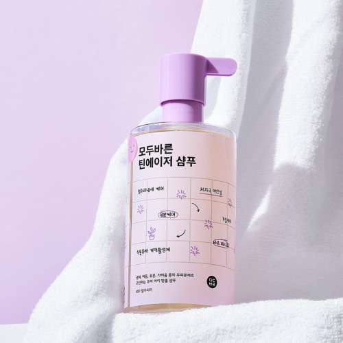 모두바른 초등학생 샴푸 정수리냄새 머리각질 사춘기 청소년 샴푸 400ml, 2개