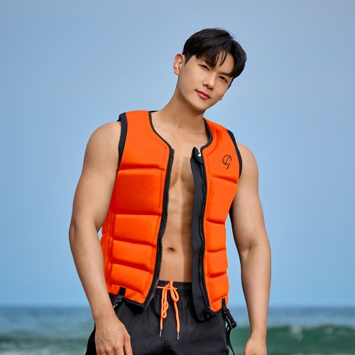 위크나인 부력보조복 성인 남자 여자 슬림핏 라이프자켓 구명조끼 위크자켓 블랙, 60kg