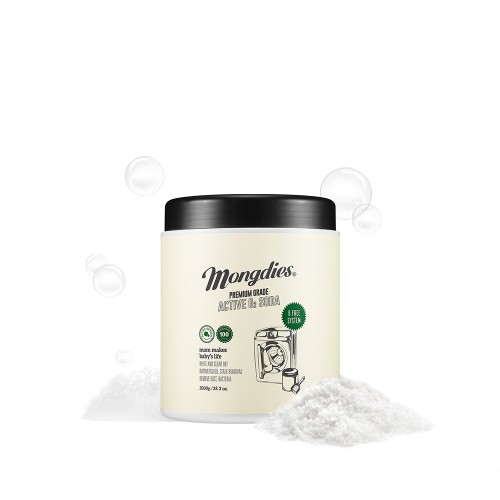 1+1 몽디에스 흰옷 얼룩제거제 아토 찌든 누런때 와이셔츠 목때 과탄산소다 산소계표백제 1000g(본품1+리필1)