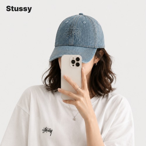 스투시 모자 로우 프로 파일 데님 스트랩백 데일리 스트릿 학생 직장인 커플