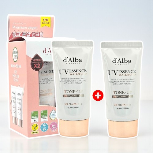 달바 워터풀 핑크 톤업 선크림 50ml (+50ml 바디미스트 20ml 추가)