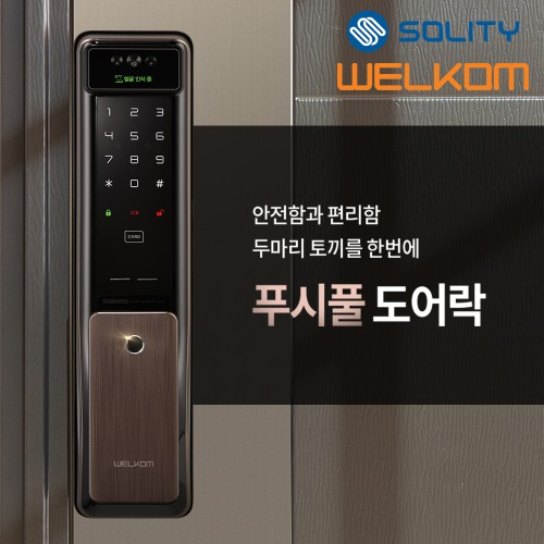 솔리티 3D 얼굴인식 디지털 도어락 WSP-2900A플러스 안면인식 카드키2 현관문도어락
