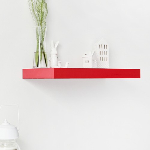 ENKEL 벽선반 59.5x26x5 595x260x50mm, 1단, 레드 3425.8242