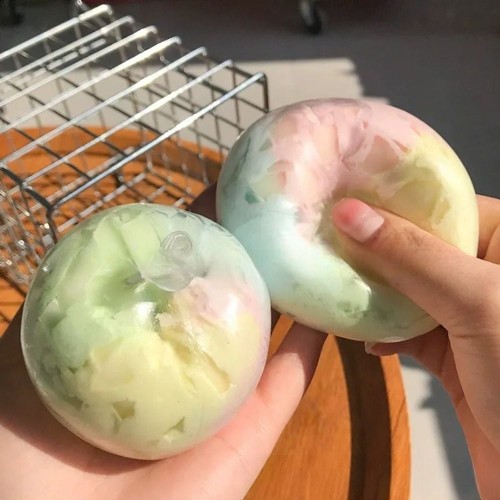 솜사탕 왁뿌볼 왁스 뿌시기 말랑이 2세대 슬랑이 슬라임 마시멜로우 타바 스퀴시 스트레스볼