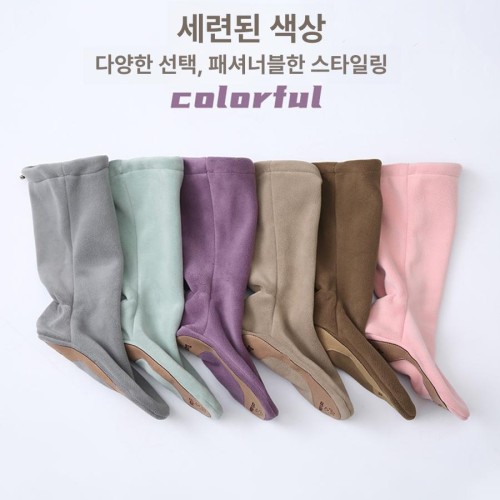 아동 겨울 발레 연습용 보온 미끄럼방지 부드러운 밑창 신발