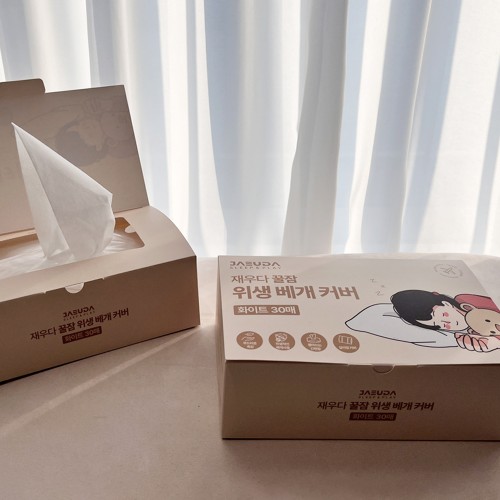 재우다 일회용 위생 베개 커버 꿀잠 위생 베개 시트, 30매
