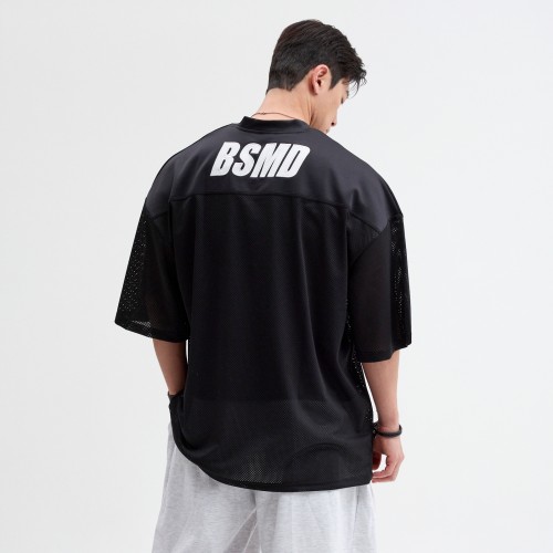비스트모드 럭비져지 헬스 짐웨어 오버핏 티셔츠 메쉬 반팔티 BSMD