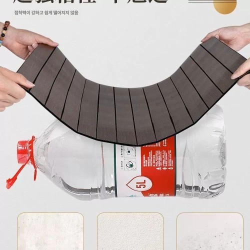템바보드 벽지 아트월 폼블럭 그릴 접착식 카키 마감재 3D 입체 격자 카키 2롤-10m 길이 60cm 너비