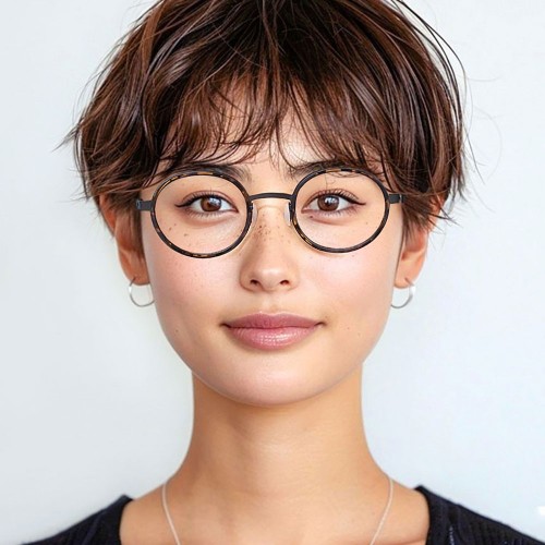 아키하루 6596 긱시크 호피 티타늄안경테 블루라이트차단 남자 여자 시력보호 패션 안경