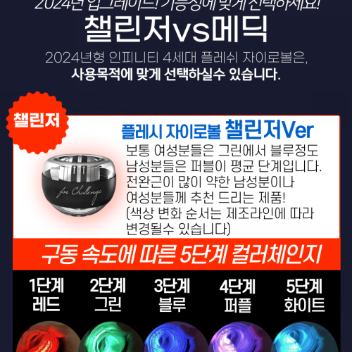 플레시 자이로볼 4세대 전완근 운동기구 손목 스트레칭 오토볼 메딕 상완요골근 클립