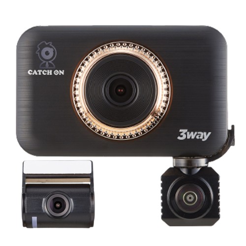[출장무료장착] 캐치온 3채널 블랙박스 동글이+GPS+128GB