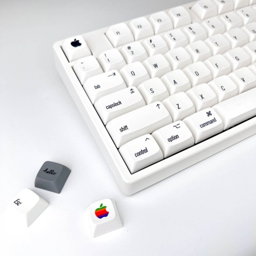애플 슬림 레트로 키캡 XDA PBT 기계식 키보드