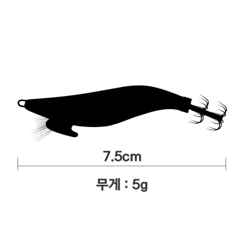 백경 이카플렉스 오모리 한치에기 SG-519 09 골드레드, 1.8호