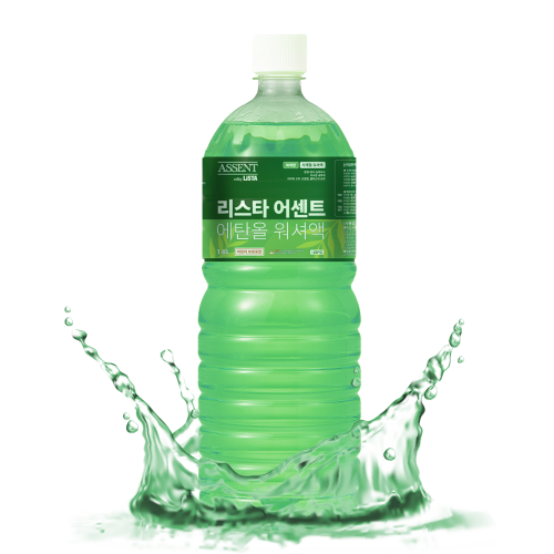 리스타 어센트 에탄올 사계절 전차종 호환 쑥떡향 워셔액 1.8L, 4개