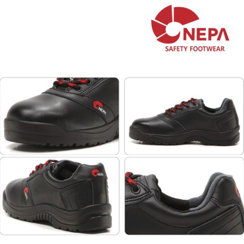 네파 안전화 GNT-401 블랙 4인치 경량작업 NS-TEX 가죽제 작업화 NEPA
