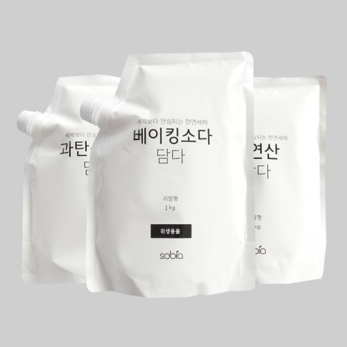 소비아 3종 베이킹소다 과탄산소다 구연산 천연세제