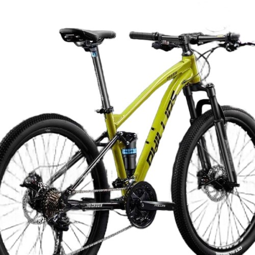 산악자전거 입문용 MTB 엠티비자전거 취미 초보자 변속 바이시클 크러시 세이지옐로우 24인치 27단