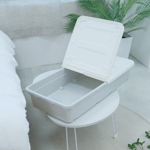 핫버튼 언더베드 리빙박스 14cm 침대 아래 밑 수납 서랍 긴수납함 붙박이장 정리