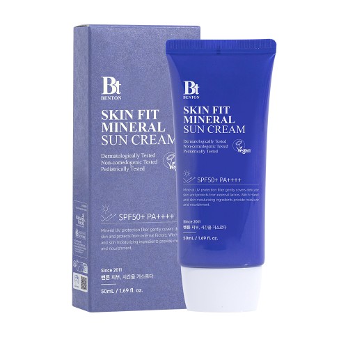 벤튼 스킨핏 미네랄 무기자차 톤업 선크림 50mL