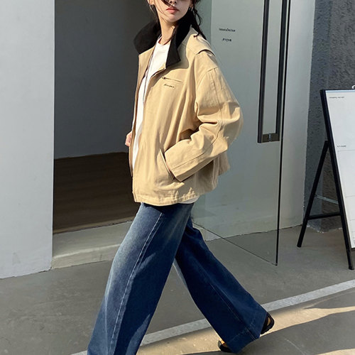 봄배색집업 카라 오버핏 간절기아우터 여름 데일리자켓 여성