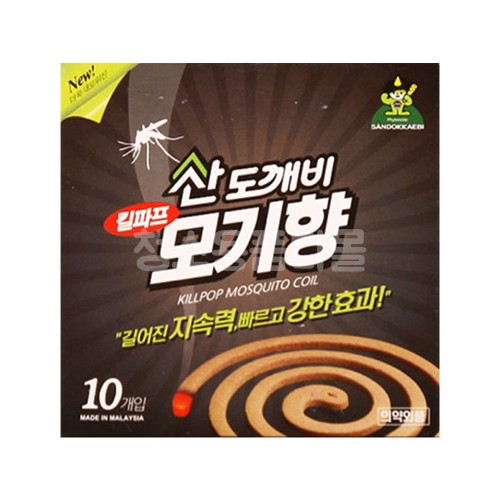 에프킬라 해피 홈 키파 산도깨비 모기향 10개입 X 10개 무색소 무향 모기 기피 약
