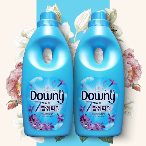 다우니 레몬그라스 라일락 섬유유연제 초고농축 탈취파워 1L 2개 대용량 향좋은 향기좋은