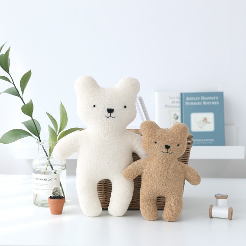 오가닉 곰 루루 미디엄 애착 인형 만들기 태교바느질 DIY 키트